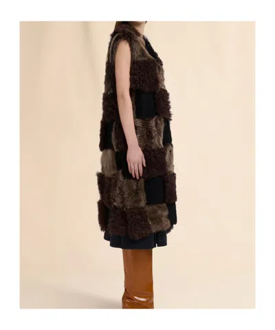 Marni Patchwork Design Shearling Vest