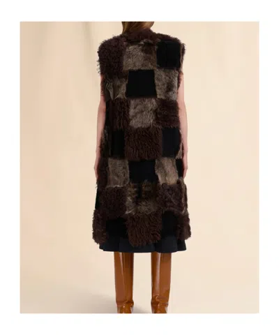 Marni Patchwork Design Shearling Vest