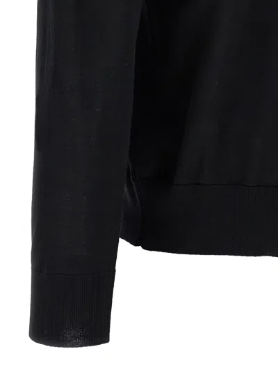 Kiton Long-sleeved Knitted Polo Shirt In Gray