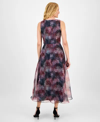 Julia Jordan Women's Printed V-neck Sleeveless Gown In Multi