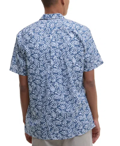 Barbour Leaf Print Jackstone Shirt In Blue