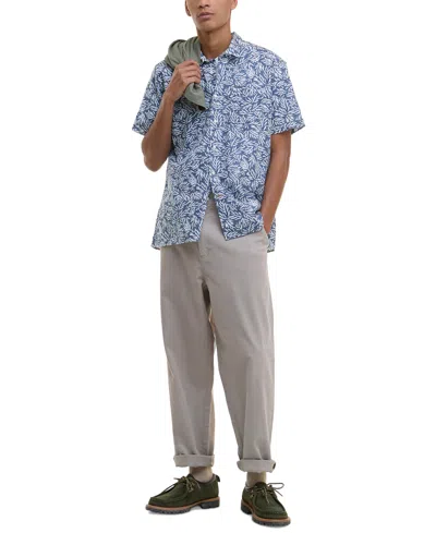 Barbour Leaf Print Jackstone Shirt In Blue