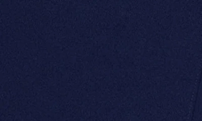 Betsy & Adam One Shoulder Sheer Embroidered Long Sleeve Sheath Gown In Blue