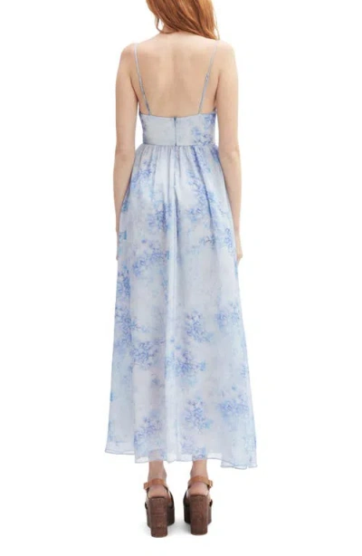 Bardot Elias Floral Print Maxi Dress In Blue