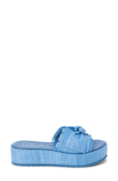 Beach By Matisse Sunda Platform Slide Sandal In Blue