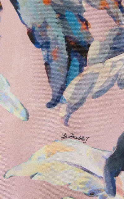 La Doublej Drawstring Pants Maxi Tropicana Mauve In Multi