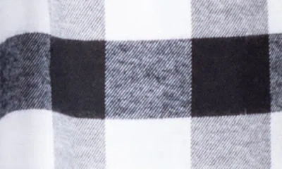 Sleephero Short Sleeve Plaid Flannel Pajama Set In Black