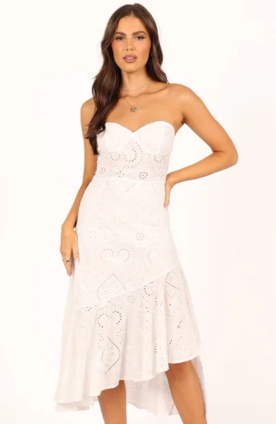 Petal And Pup Petal & Pup Melanie Strapless Midi Sundress In White