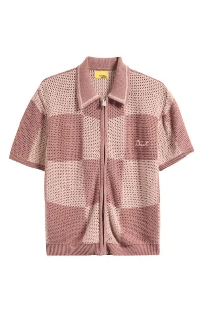 Diet Starts Monday Checker Cotton Button-up Shirt In Pink