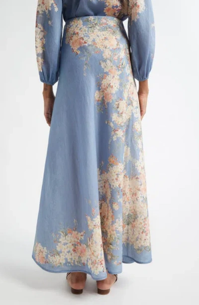 Zimmermann "cascadian" Skirt In Blue