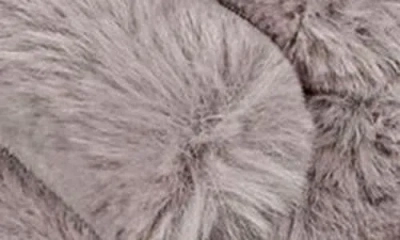 Memoi Double Cross Plush Slipper In Gray