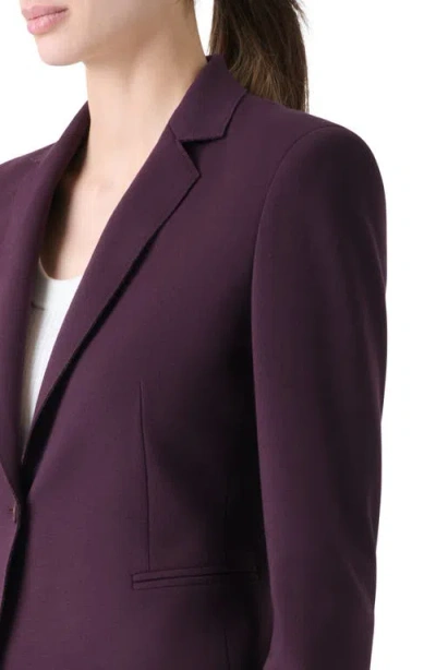 Akris Punto Single-button Viscose Jersey Jacket In Purple