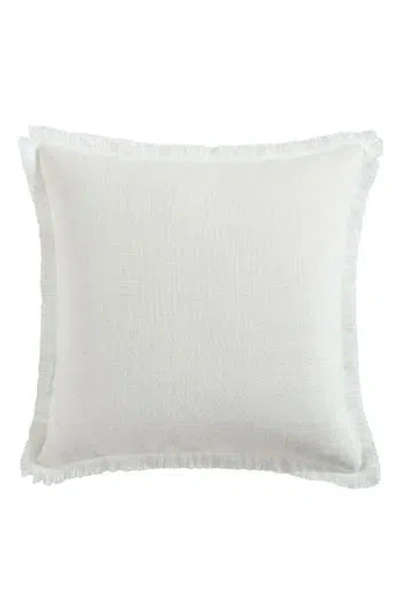 Vcny Home Fringe Trim Accent Pillow In White