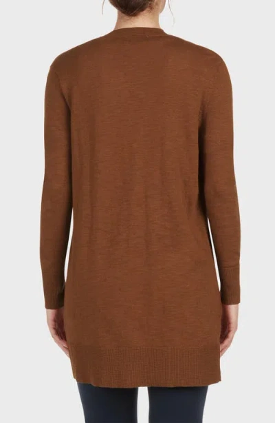 Matty M . Spring Weight Cardigan In Brown