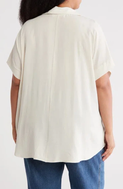 Renee C Collared Knit Top In White