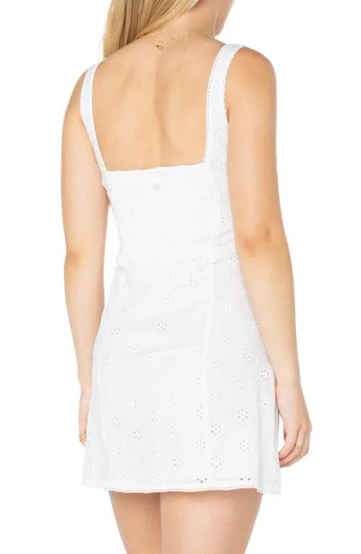 Roxy Kaia Eyelet Sleeveless Minidress In White