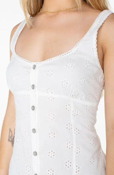 Roxy Kaia Eyelet Sleeveless Minidress In White