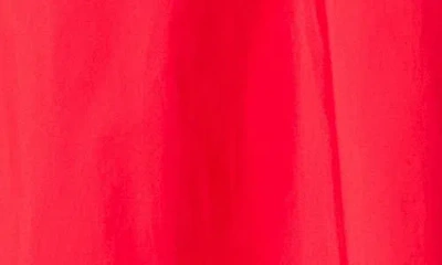 English Factory Embroidered High Waist Midi Skirt In Red