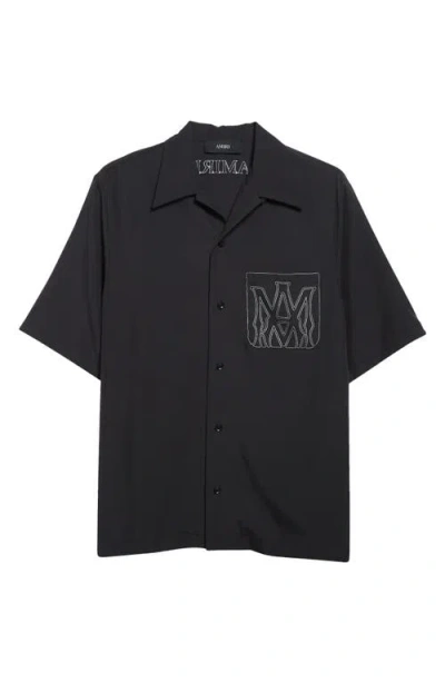 Amiri Modal Blend Shirt Chest Pocket In Black