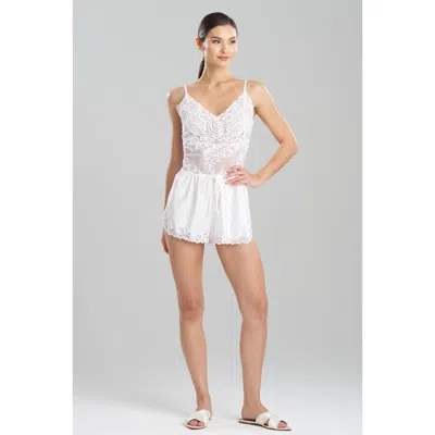 Natori Feathers Essentials Romper In White