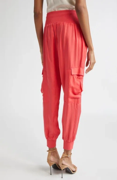 Cinq À Sept Giles Tapered Cargo Track Pants In Pink