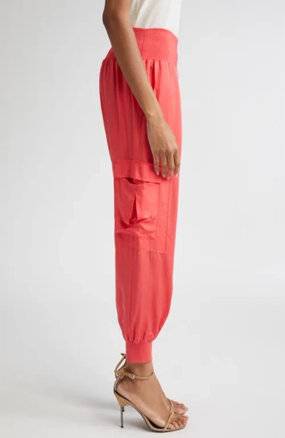 Cinq À Sept Giles Tapered Cargo Track Pants In Pink