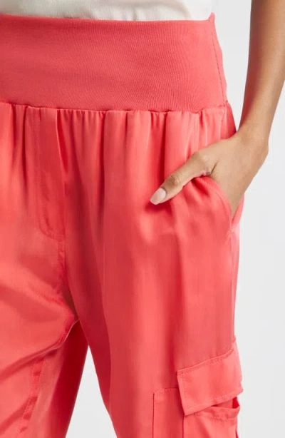 Cinq À Sept Giles Tapered Cargo Track Pants In Pink