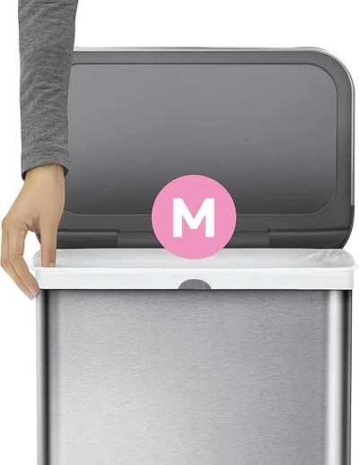 Simplehuman Code M Custom Fit Liners With Quick Dispense Packs In White