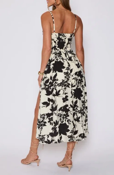 Vici Collection Sabine Fit & Flare Milkmaid Sundress In Multi