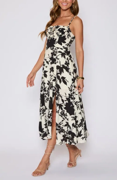 Vici Collection Sabine Fit & Flare Milkmaid Sundress In Multi