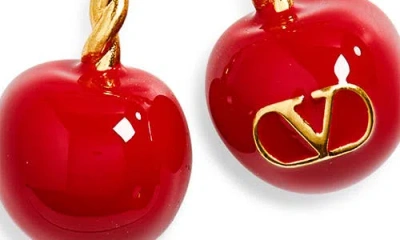 Valentino Garavani Chez Valentino Cherryfic Pendant Necklace In Gold