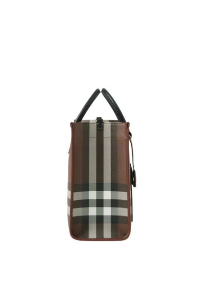 Burberry Freya Check Canvas Mini Tote Bag