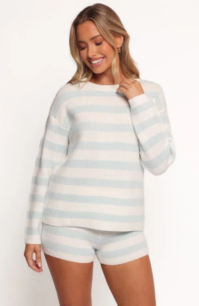 Petal And Pup Petal & Pup Ciaran Stripe Sweater & Knit Shorts In Blue