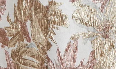 Alex Evenings 8481208 Short Metallic Midi Length Plus Size Cocktail Dress In Neutral