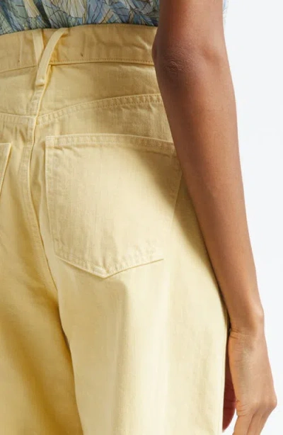 Veronica Beard Taylor High Waist Fray Hem Crop Wide Leg Jeans In Neutral