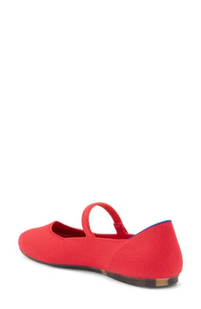 Rothys The Square Mary Jane In Red In Lollipop Red