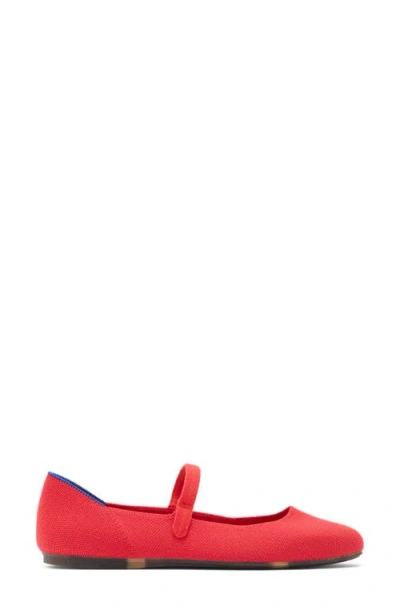 Rothys The Square Mary Jane In Red In Lollipop Red
