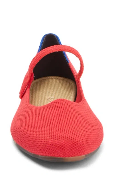 Rothys The Square Mary Jane In Red In Lollipop Red