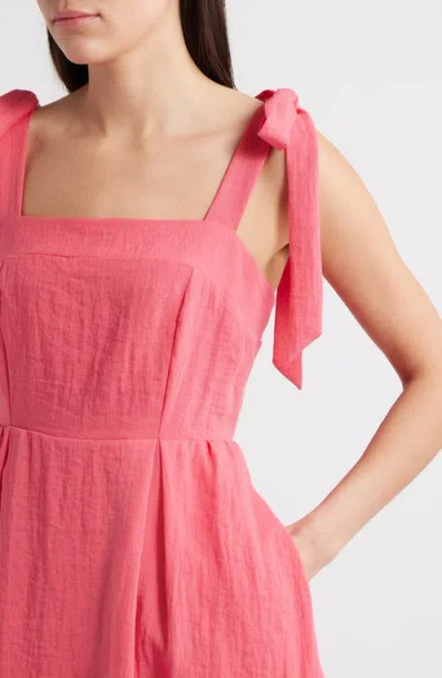 Sam Edelman Tie Strap A-line Minidress In Pink