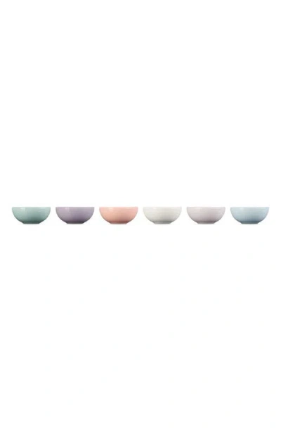 Le Creuset Vancouver Set Of 6 Stoneware Pinch Bowls In Multi