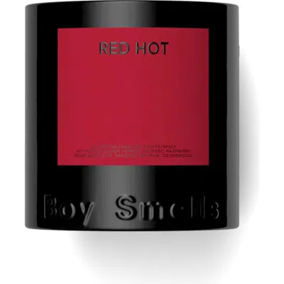 Boy Smells Red Hot Candle In Black