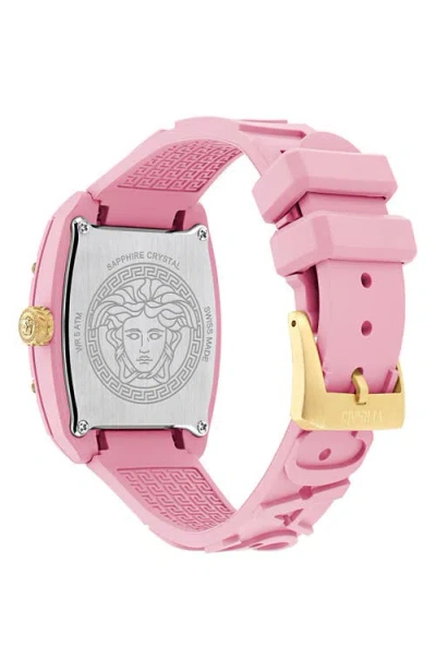 Versace Dominus Ecoceramic Watch In Pink