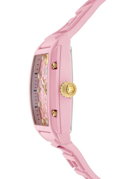 Versace Dominus Ecoceramic Watch In Pink