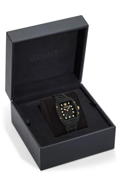Versace Dominus Ecoceramic Watch In Black
