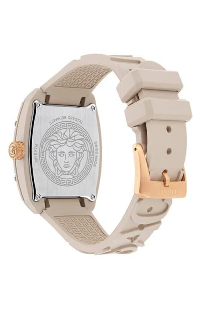 Versace Dominus Ecoceramic Watch In Pink