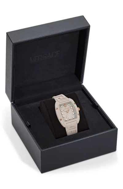 Versace Dominus Ecoceramic Watch In Pink