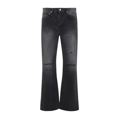Enfants Riches Deprimes Flared Denim Cotton Jeans In Black