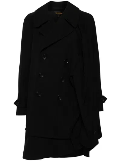 Comme Des Garçons Wool Double-breasted Coat In Black