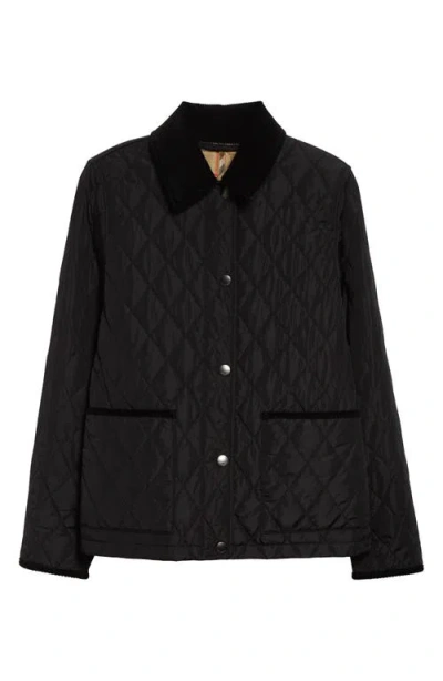 Burberry Women Nylon Jacket With Stitching In Black