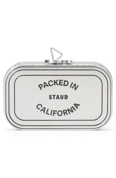 Staud Ines Tin Clutch Silver Multi